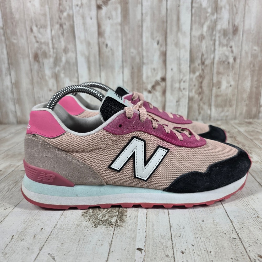 New Balance 515 PC3 Pink Burgundy Black Suede Mesh Sneakers Womens 9 WL515PC3